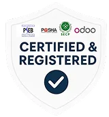 Certified and registered badge